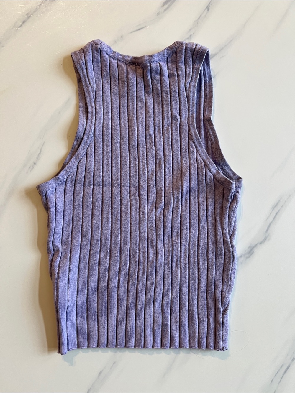 Divided Lavender Ribbed Tank Top - Picture 2 of 2
